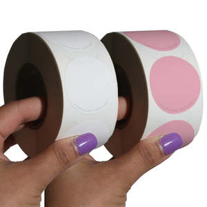 Hero Accessories: HEROLABEL - Circle Compostable Stickers (Direct Thermal) - White or Pink