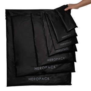 Black Home Compostable HEROPACK Mailers - from packs of 25