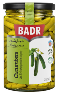 Cucumbers: BADR Pickled Special Midget Cucumbers 630g