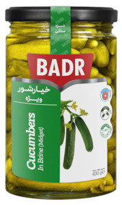Cucumbers: BADR Pickled Midget Cucumbers 630g