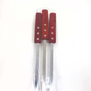 BA12-08 SS n/L Skewers w/ Handle 60cm*1cm 3PK