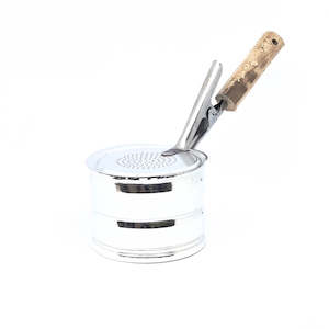 Metalware: SS Spand/Incense Burner L w/ Handle