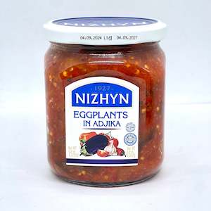 Relishes Spreads: NIZHYN Eggplants in Adjika 450g