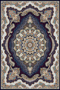 Traditional Rugs: 7473 Navy Traditional Area Rug