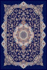 Traditional Rugs: 1575 Blue Traditional Area Rug