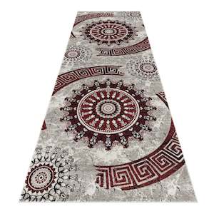 Round Rugs: Celestial 6447 Red Hallway Runner