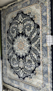 Apadana Dark Blue Traditional Area Rug