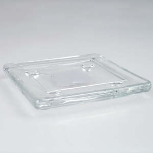 Square Glass Candle Holder/Plate