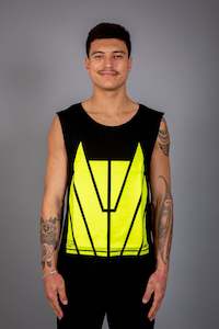 Shirts: Classic Men's Muscle Singlet Yellow [Hi-Vis]