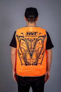 Jackets: [Hi Vis] Adult Vest-HVT LOGO - Orange