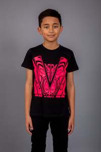 Maori Kid's T-Shirts Pink [Fluro]