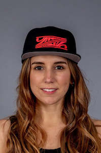 Hat: HVT Flat Peak Hat Black/Pink [Fluro]