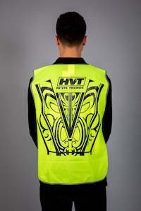 Vests: [Hi Vis] Adult Vest-HVT LOGO - Yellow