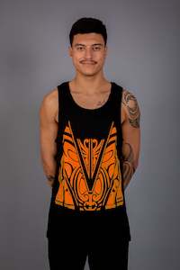 Mens Maori: Maori Men's Singlet Orange [Hi-Vis]