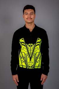 Mens Maori: Maori L/S Men's Collared Polo Yellow [Hi-Vis]