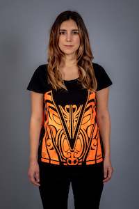 Tees: Maori Women's T-Shirt Orange [Hi-Vis]