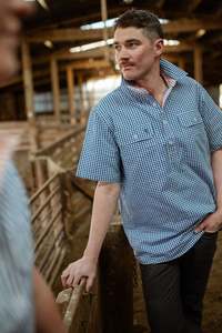 Toby Workshirt in Blue and White Check
