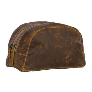 Cowhide Bags: Aged Leather Toilet Bag