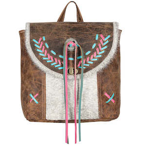 Cowhide Bags: Jenny - Aged Leather Backpack!