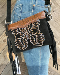 Cowhide Bags: Danika Western Suede Crossbody