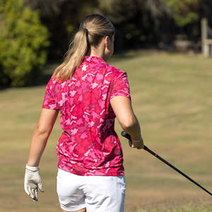 Womens Polos: WOMEN'S SUNDAY PINK POLO