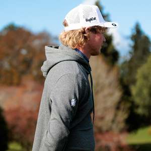 Outerwear: WAFFLE KNIT HOODIE