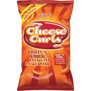 Chips: Willards Cheese Curls -Chilli Cheese 150g