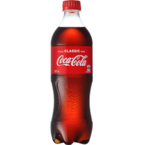 Cold Drinks: Coca-Cola Classic (Coke) 600ml Bottle