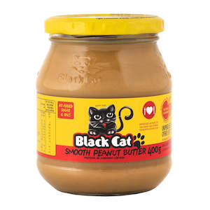 Spreads: Black Cat Peanut Butter Smooth NO SUGAR or SALT 400g