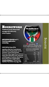 From The Butchery: Boerewors: Sosatie/kg