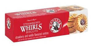 Biscuits And Crackers: Bakers Strawberry Whirls Biscuits 200g