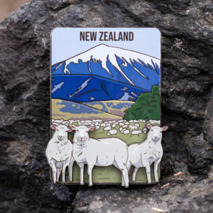 New Zealand Wooden Magnet