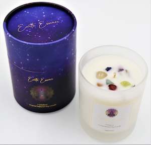 Candles: Crystal Candle 7 Chakras/Agarwood