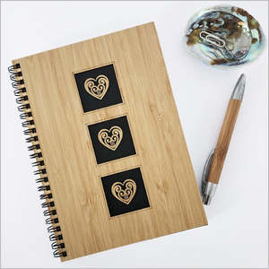 Best Selling: Bamboo Journal - Koru Heart