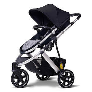 Three Wheels High Landscape Baby Stroller-Black