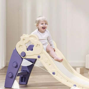 Playpens: Foldable Cloud Baby Slide -Grey | Purple