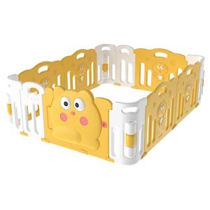 Playpens: Luxurious Unique Solid Adorable Baby Playpen 158*206*63cm(Yellow Cat)