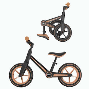 Balance Bikes: Premium Foldable & Adjustable Brown Racing Balance Bike | Bithday Gift for Kids Aged 2-5