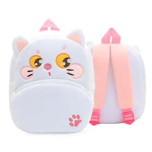 Toddler Backpacks: Toddler & Daycare Backpack-White Cat