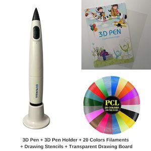 Toys Games: Kids 3D Pen 20 Colors Filaments Bundle