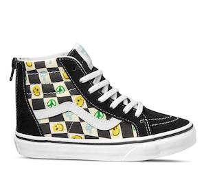 Shoe Sale: VANS // Kids SK8-HI Zip Multi Check BLACK/MULTI