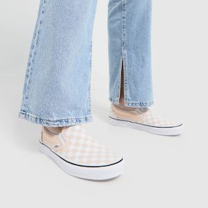 Shoe Sale: VANS // Classic Slip-On Checkered HONEY PEACH