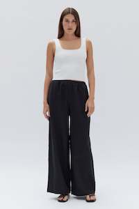 50 Flash Sale: ASSEMBLY LABEL // Stella Linen Pant BLACK