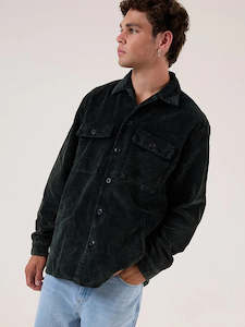 THRILLS // Reality Long Overshirt TURKISH COFFEE