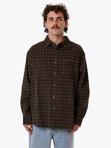 THRILLS // Union Cord Check Long Sleeve Shirt FALCON