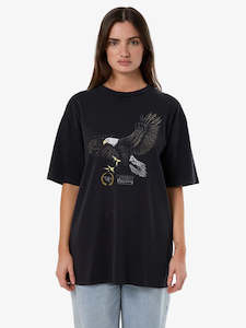 Tees: THRILLS // Speed Tour Oversized Tee WASHED BLACK