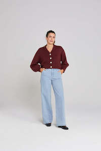 Her Knitwear: THING THING // Huddle Cardigan WINTER ROUGE