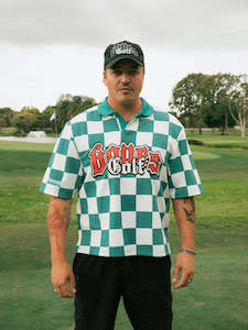 Her Hoodies Crews: BILLY BONES // 19th Hole Check Polo GREEN