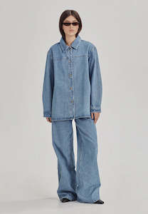 COMMONERS // Volume Shacket MID BLUE RINSE