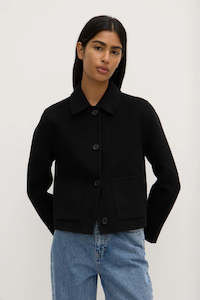 Her Jackets: ASSEMBLY LABEL // Tasmin Wool Jacket BLACK